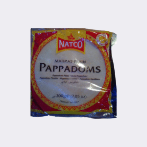 Pappadums Plain Madras 6 Inch Natco