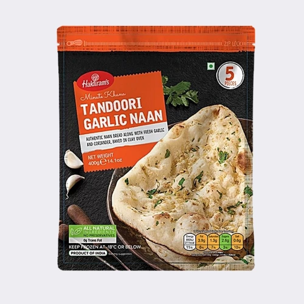 TANDOORI GARLIC NAAN (5 PC)